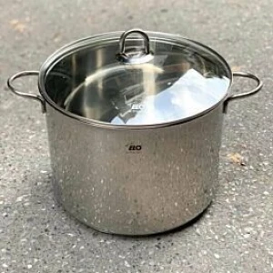 Nồi luộc gà Elo Rubin 28 cm, luộc con gà to 2 đến 3 kg, chất liệu inox 304, nắp kính trong suốt