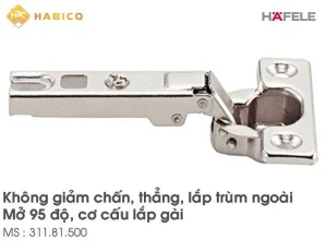 Bản lề bật cho gỗ dày 25mm Hafele loại thẳng 311.81.500