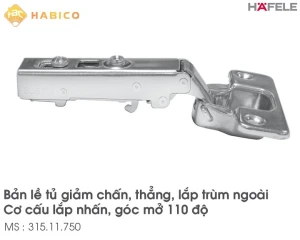 Bản Lề Giảm Chấn Hafele 315.11.750 Thẳng
