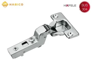 Bản lề giảm chấn inox 304 Hafele cong nhiều 315.06.752