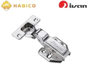 Bản lề giảm chấn inox 304 Ivan 01618.002 cong vừa