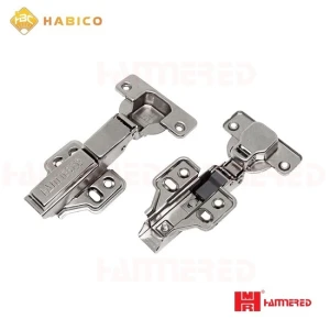 Bản lề hơi giảm chấn ván dày 25mm Hammered 3006B cong vừa