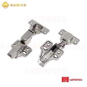 Bản lề hơi giảm chấn ván dày 25mm Hammered 3006C cong nhiều