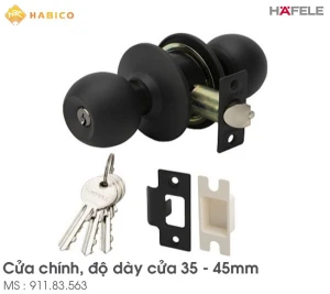 Khóa Tay Nắm Tròn Hafele 911.83.563 Màu Đen