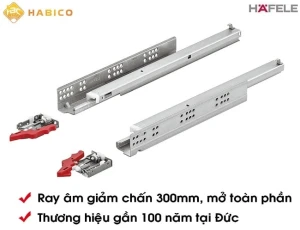 Ray Âm Giảm Chấn Hafele 433.03.102 Mở Toàn Phần 300mm