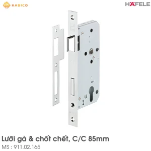 Thân Khóa Lưỡi Gà Chốt Chết C/C 85mm Hafele 911.02.165