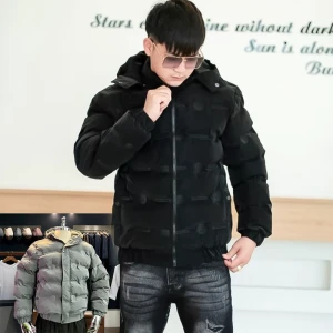 Áo khoác nam, áo phao béo nam vải nhung Cao Cấp | Trần bông 3 lớp - In nhiệt