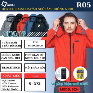 Áo Sưởi Ấm Azuki Raincoat R05 Chống Mưa Tuyết | 5 màu