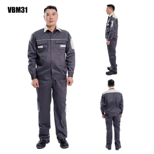 Quần áo bảo hộ Kaki 3.1 - Xám phối ghi