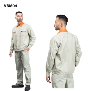 Quần áo bảo hộ Pangrim Hàn Quốc – Màu ghi phối cam - VBM04