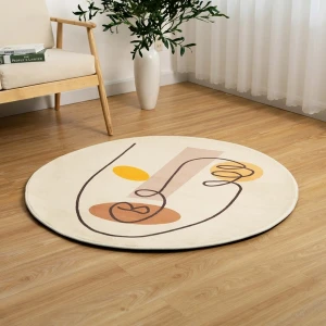 KLL Thảm trải sàn lông mềm Talkie tròn