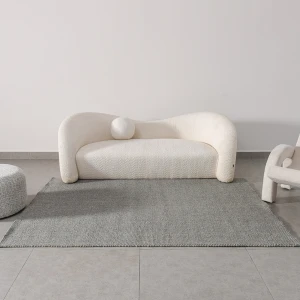 Thảm trải sàn Aeonian Ghi dệt tay Ấn Độ