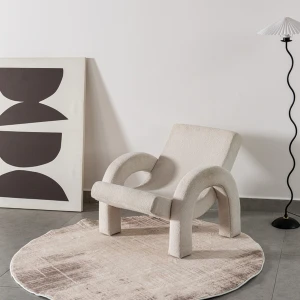 Thảm trải sàn Ariel tròn lông mềm