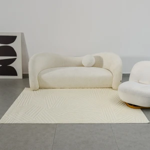 Thảm trải sàn Sante Kem dệt trượt nước khổ tùy chọn