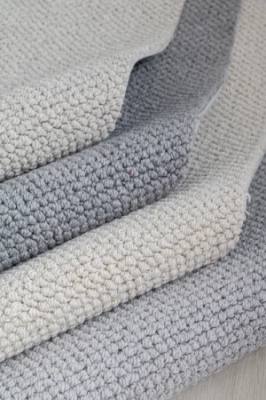 Thảm trải sàn Wully không viền Ghi dệt len khổ tùy chọn