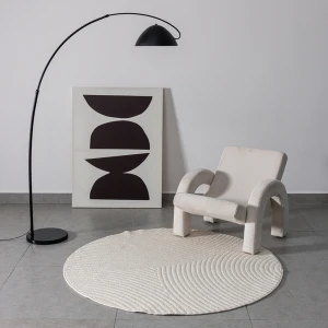 Thảm trải sàn Yara tròn dệt chống nước khổ tùy chọn