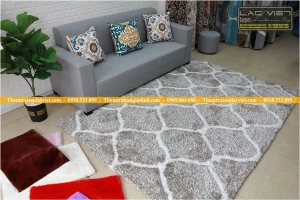 Thảm lông dài Đức Lalee -GRACE 802 SILVER WHITE