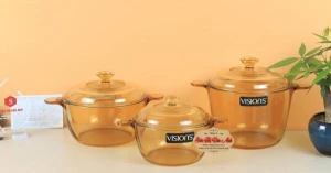 Bộ nồi thủy tinh Visions VS-330 Nhập khẩu Pháp