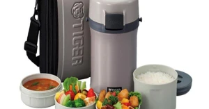 Hộp cơm giữ nhiệt 4 ngăn Tiger LWU-F200 hàng chính hãng
