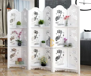 Bình phong có kệ sen nước