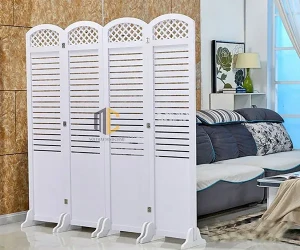 Bình phong gỗ hiện đại kẻ ngang