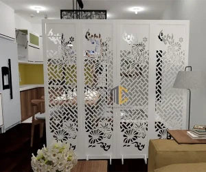 Bình phong ngăn phòng sen lưới