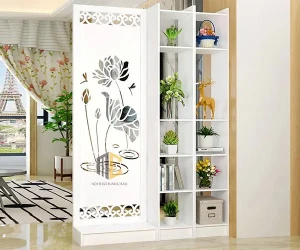 Kệ vách ngăn phòng ngủ sen nước