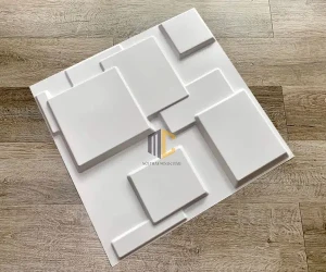Tấm ốp tường nhựa 3D ô vuông