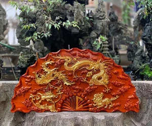 Tranh quạt Tứ Linh