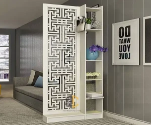 Vách ngăn CNC chữ vạn liền kệ