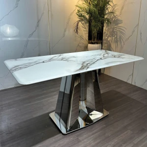 Bàn Ăn Khung Inox Mặt Đá Nhập Khẩu K69