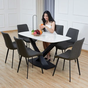 Bàn Ăn Mặt Đá 3D 6 Ghế Nelson Nhập Khẩu Giá Rẻ Tại Bạch Mã