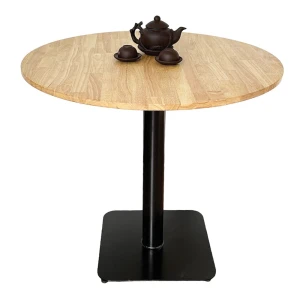Bàn Cafe Tròn Gỗ Tự Nhiên Cao Su D80
