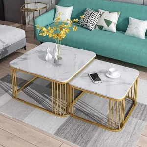 Bàn Sofa Đôi Vuông Mặt Dá Giá Rẻ Khuyến Mãi 35%