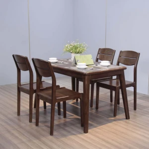 Bộ Bàn Ăn 4 Ghế Gỗ Sồi VIP 19