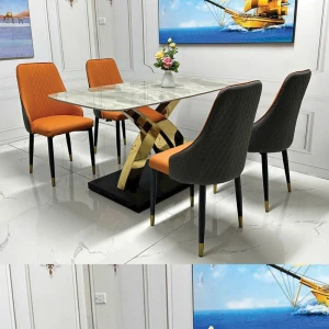 Bộ Bàn Ăn 4 Ghế Inox Nhập Khẩu