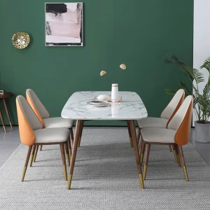 Bộ Bàn Ăn 4 Ghế Mặt Đá Kendy