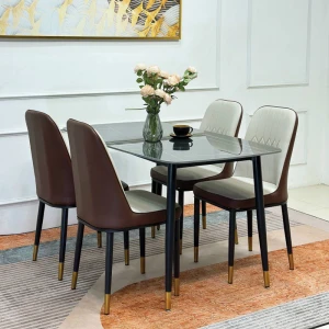 Bộ Bàn Ăn 4 Ghế Monet Không Tay
