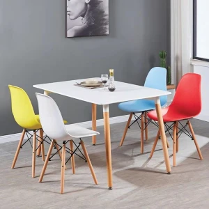 Bộ Bàn Ăn Eames 4 Ghế Nhựa