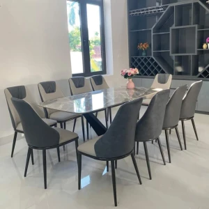 Bộ Bàn Ăn Mặt Đá 10 Ghế 1m8