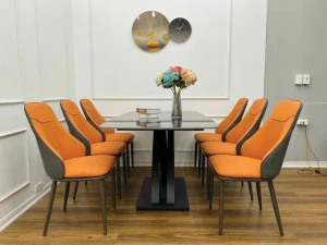 Bộ Bàn Ăn Mặt Đá 6 Ghế Doris