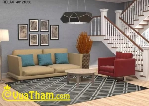 THẢM SỢI NGẮN HỌA TIẾT BỈ RELAX_40121030