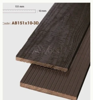 Gỗ Nhựa Ốp Tường AWood-AB151x10-3D-socola