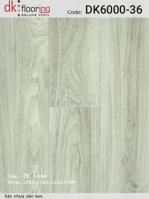 Sàn Nhựa Dán Keo DK6000-36 - sàn nhựa giả gỗ hàn quốc