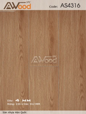 Sàn Nhựa Hèm Khoá Awood AS4316 - sàn nhựa hèm khóa giá rẻ