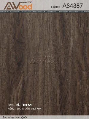 Sàn Nhựa Hèm Khoá Awood AS4387 - sàn nhựa hèm khóa giá rẻ