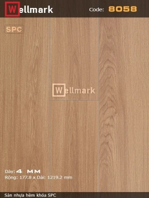 Sàn Nhựa Hèm Khóa Wellmark SPC 8058