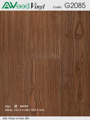 Sàn nhựa giả gỗ có keo sẵn G2085 sàn nhựa tự dính giá rẻ