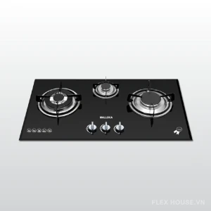 Bếp gas 3 vùng nấu mặt kính lắp âm Malloca GHG 733B