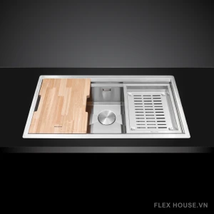 Chậu rửa bát đa năng bán thủ công Malloca 781